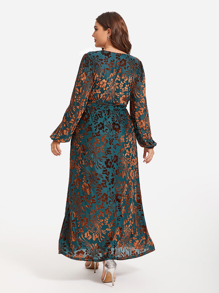 PrismChic® Floral Velvet Dress