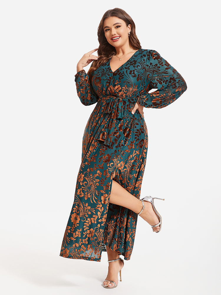 PrismChic® Floral Velvet Dress