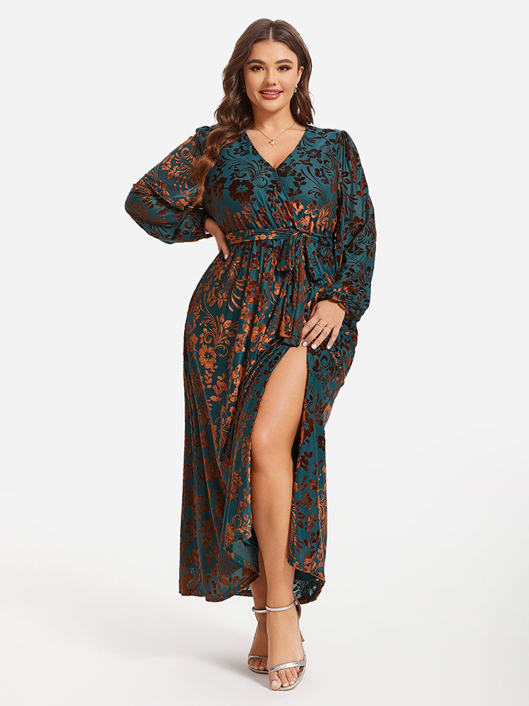 PrismChic® Floral Velvet Dress